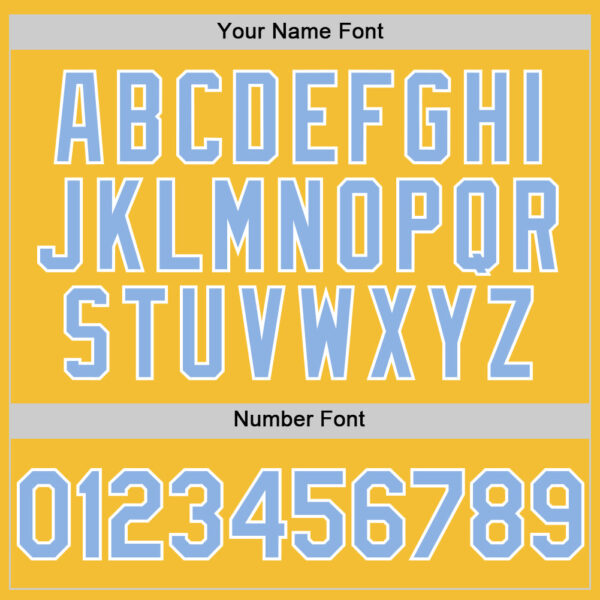 Custom Gold Light Blue-White Line Authentic Baseball Jersey