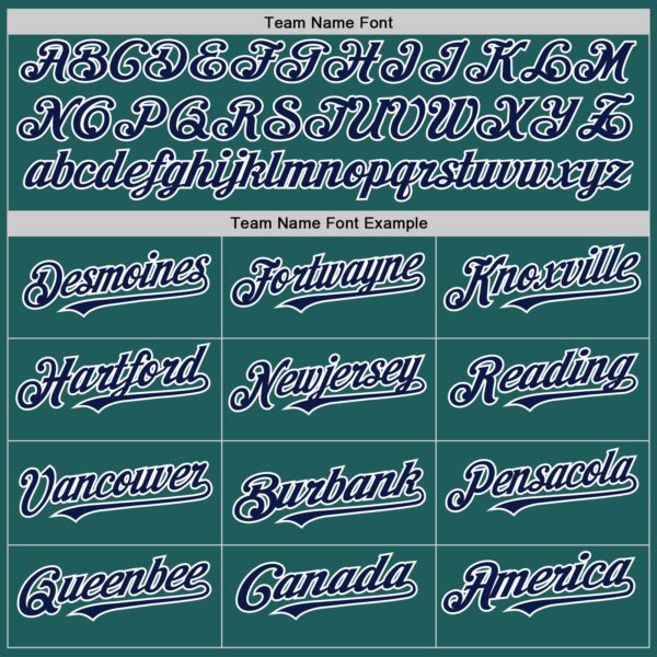 Custom Teal Navy-White Line Authentic Baseball Jersey