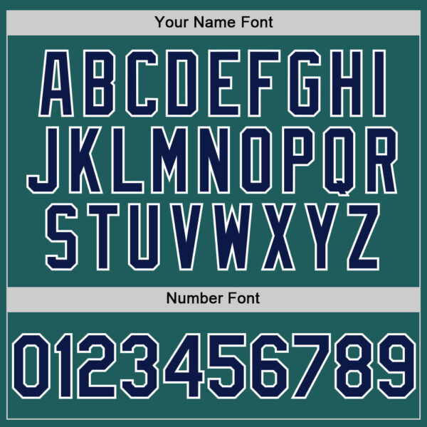 Custom Teal Navy-White Line Authentic Baseball Jersey