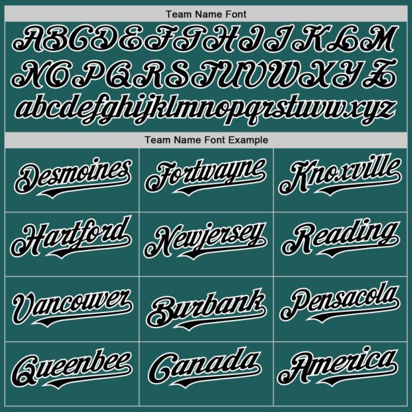 Custom Teal Black-White Line Authentic Baseball Jersey