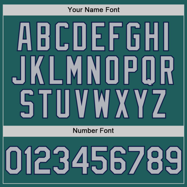 Custom Teal Gray-Navy Line Authentic Baseball Jersey