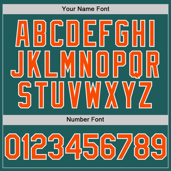 Custom Teal Orange-White Line Authentic Baseball Jersey