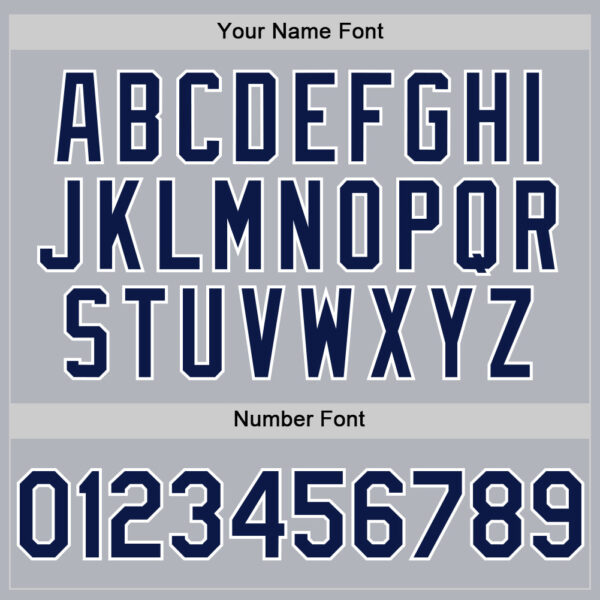 Custom Gray Navy-White Line Authentic Baseball Jersey