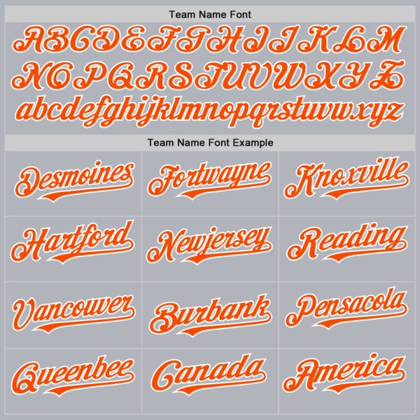 Custom Gray Orange-White Line Authentic Baseball Jersey