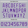 Custom Gray Purple-White Line Authentic Baseball Jersey