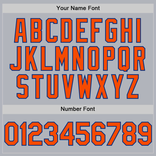 Custom Gray Orange-Royal Line Authentic Baseball Jersey