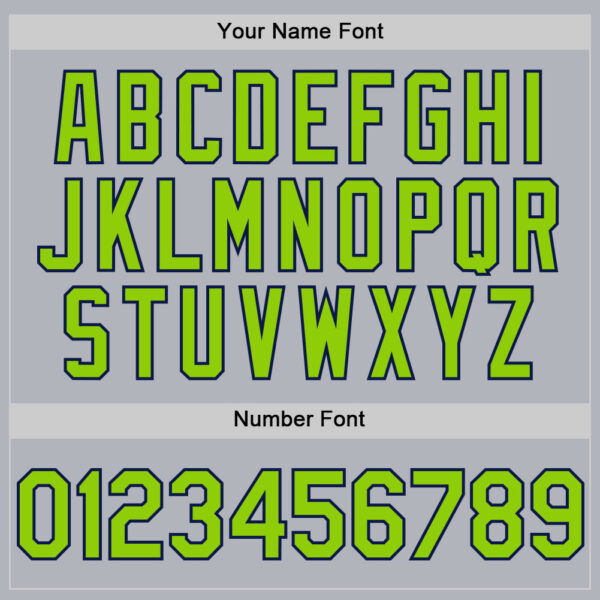 Custom Gray Neon Green-Navy Line Authentic Baseball Jersey