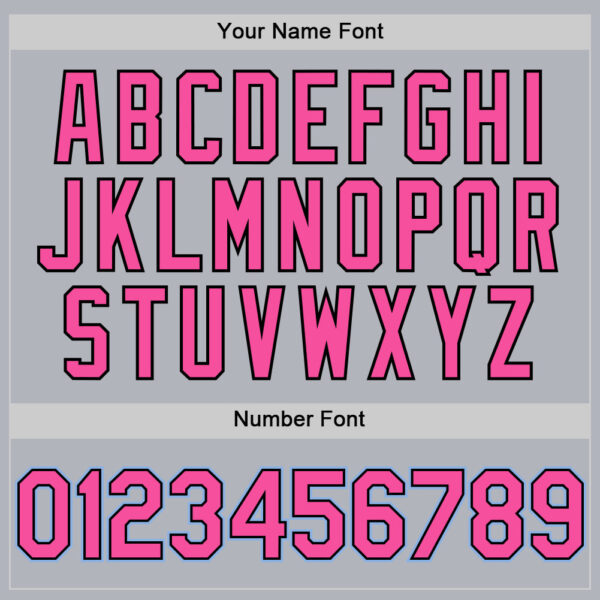 Custom Gray Pink Black-Light Blue Line Authentic Baseball Jersey