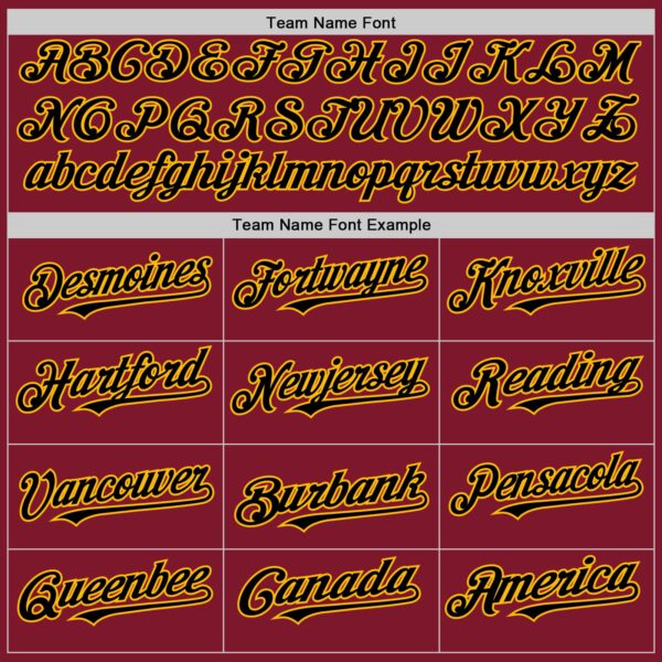 Custom Crimson Black-Gold Line Authentic Baseball Jersey