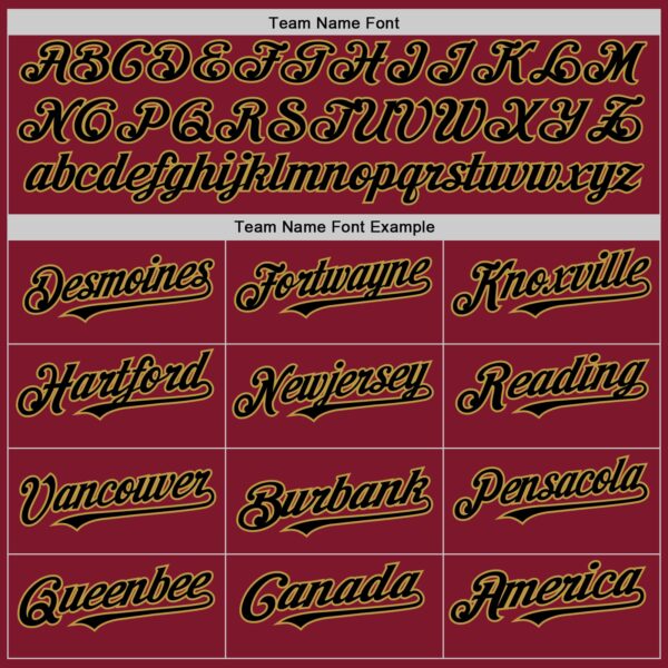 Custom Crimson Black-Old Gold Line Authentic Baseball Jersey