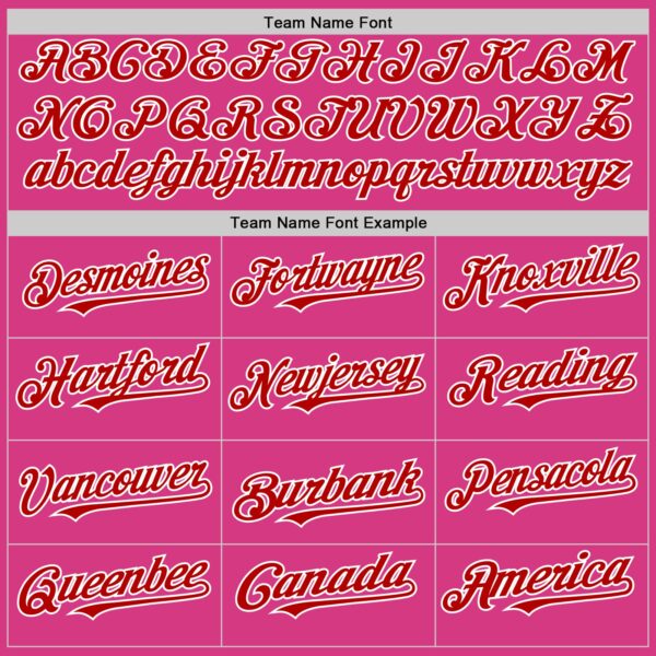 Custom Pink Red-White Line Authentic Baseball Jersey