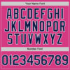 Custom Pink Navy-White Line Authentic Baseball Jersey