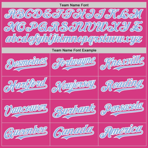 Custom Pink Light Blue-White Line Authentic Baseball Jersey