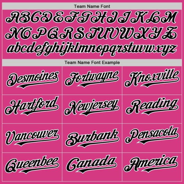 Custom Pink Black-White Line Authentic Baseball Jersey