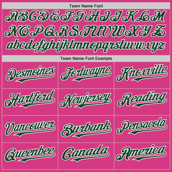 Custom Pink Green-White Line Authentic Baseball Jersey