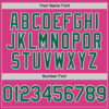 Custom Pink Kelly Green-White Line Authentic Baseball Jersey