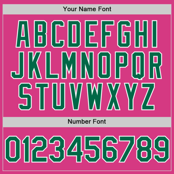 Custom Pink Kelly Green-White Line Authentic Baseball Jersey