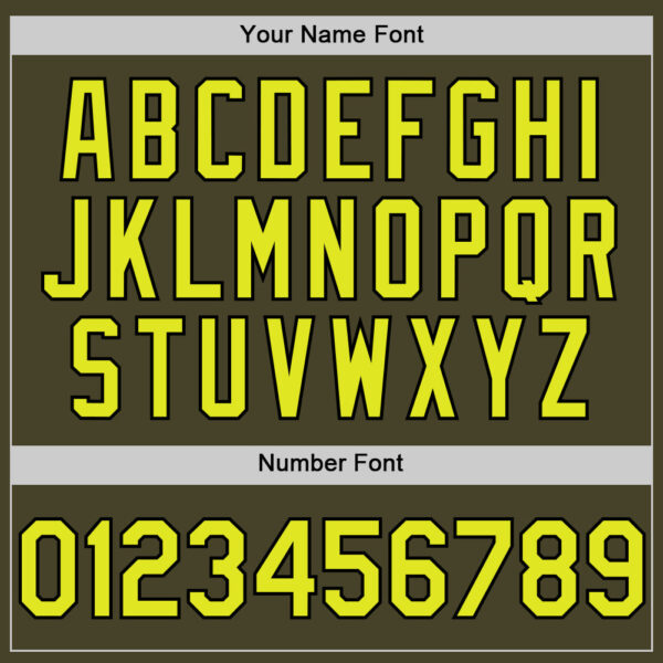 Custom Olive Neon Yellow-Black Line Authentic Salute To Service Baseball Jersey