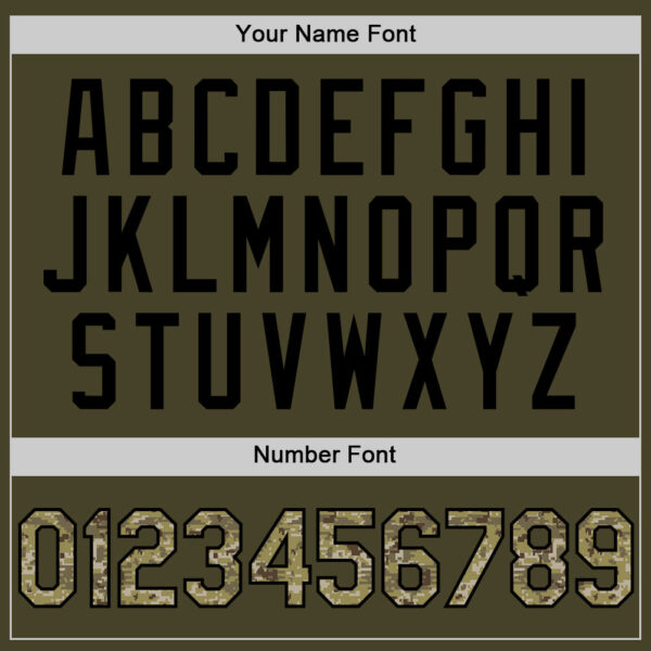 Custom Olive Camo Black-Cream Line Authentic Salute To Service Baseball Jersey