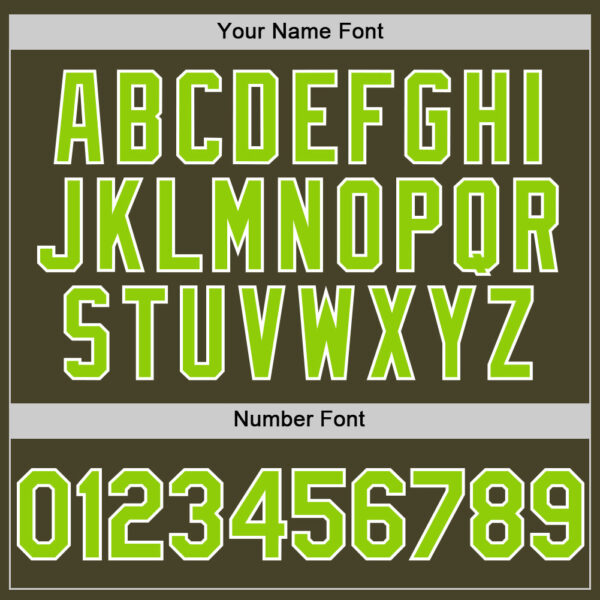 Custom Olive Neon Green-White Line Authentic Salute To Service Baseball Jersey