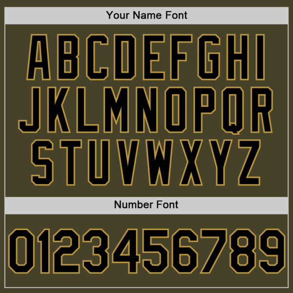 Custom Olive Black-Old Gold Line Authentic Salute To Service Baseball Jersey