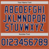 Custom Texas Orange Navy-White Line Authentic Baseball Jersey