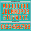 Custom Aqua Orange-White Line Authentic Baseball Jersey