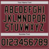 Custom Burgundy Black-Cream Line Authentic Baseball Jersey
