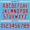 Custom Sky Blue Red-White Line Authentic Baseball Jersey