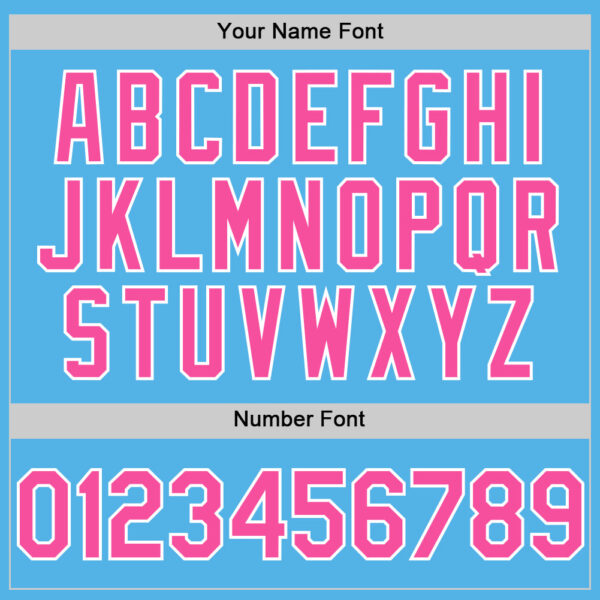 Custom Sky Blue Pink-White Line Authentic Baseball Jersey