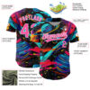 Custom Black Pink-White 3D Pattern Design Space With Planets And Rockets Authentic Baseball Jersey