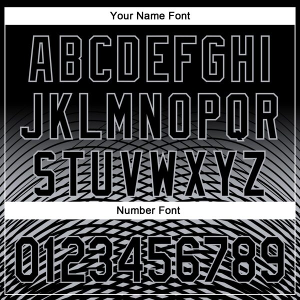 Custom Black Gray 3D Pattern Design Gradient Lines Authentic Baseball Jersey