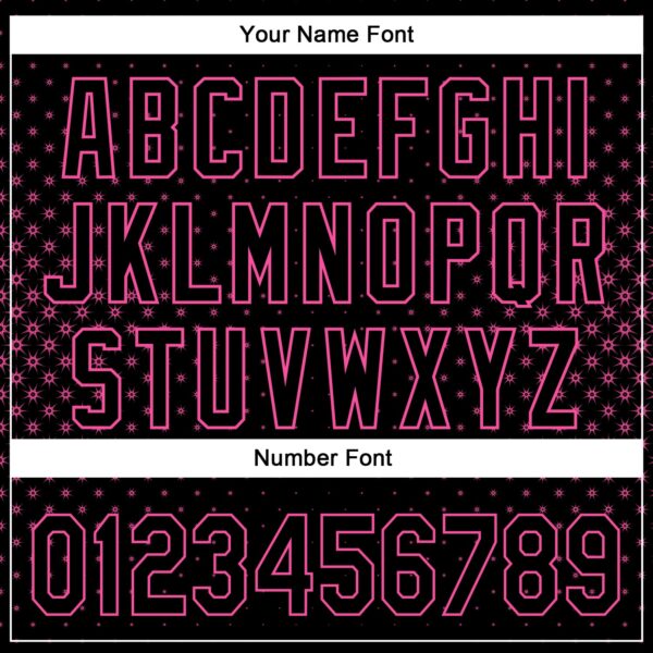 Custom Black Pink 3D Pattern Design Geometric Stars Authentic Baseball Jersey