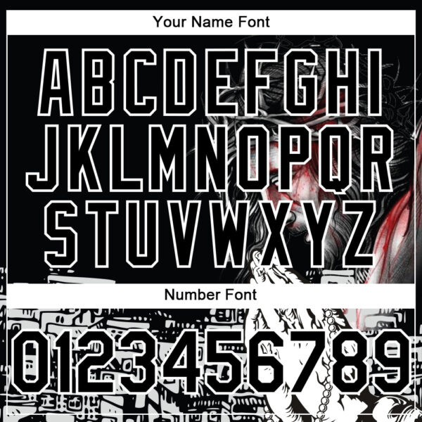 Custom Black White 3D Pattern Design Religion Jesus Christ Authentic Baseball Jersey