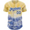 Custom Yellow Royal-White 3D Pattern Design Religion Jesus Christ Authentic Baseball Jersey