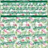 Custom White Kelly Green 3D Pattern Design Tropical Hawaii Palm Leaves And Flamingo Authentic Baseball Jersey