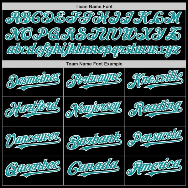 Custom Black Teal-White 3D Pattern Design Gradient Style Twinkle Star Authentic Baseball Jersey