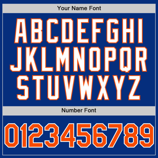 Custom Royal Orange-White 3D Pattern Design Gradient Style Twinkle Star Authentic Baseball Jersey