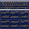 Custom Navy Old Gold 3D Pattern Design Gradient Style Twinkle Star Authentic Baseball Jersey