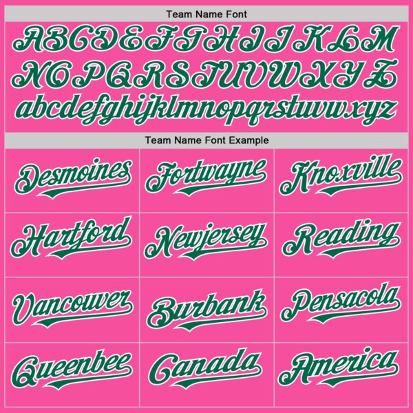 Custom Pink Kelly Green-White 3D Pattern Design Gradient Style Twinkle Star Authentic Baseball Jersey