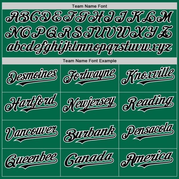 Custom Kelly Green Black-White 3D Pattern Design Gradient Style Twinkle Star Authentic Baseball Jersey