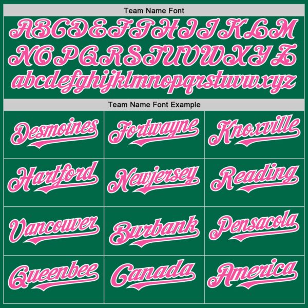 Custom Kelly Green Pink-White 3D Pattern Design Gradient Style Twinkle Star Authentic Baseball Jersey