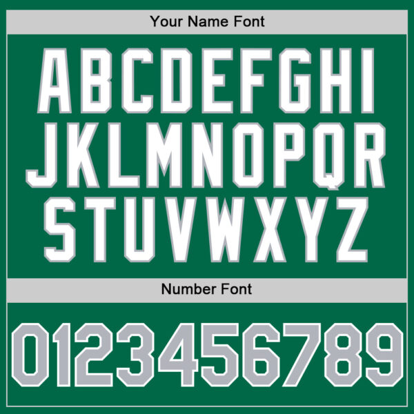 Custom Kelly Green Gray-White 3D Pattern Design Gradient Style Twinkle Star Authentic Baseball Jersey