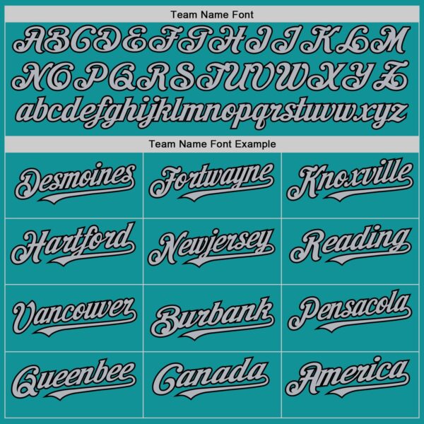 Custom Teal Gray-Black 3D Pattern Design Gradient Style Twinkle Star Authentic Baseball Jersey