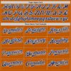 Custom Texas Orange Navy-White 3D Pattern Design Gradient Style Twinkle Star Authentic Baseball Jersey