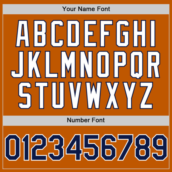 Custom Texas Orange Navy-White 3D Pattern Design Gradient Style Twinkle Star Authentic Baseball Jersey