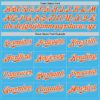 Custom Sky Blue Orange-White 3D Pattern Design Gradient Style Twinkle Star Authentic Baseball Jersey