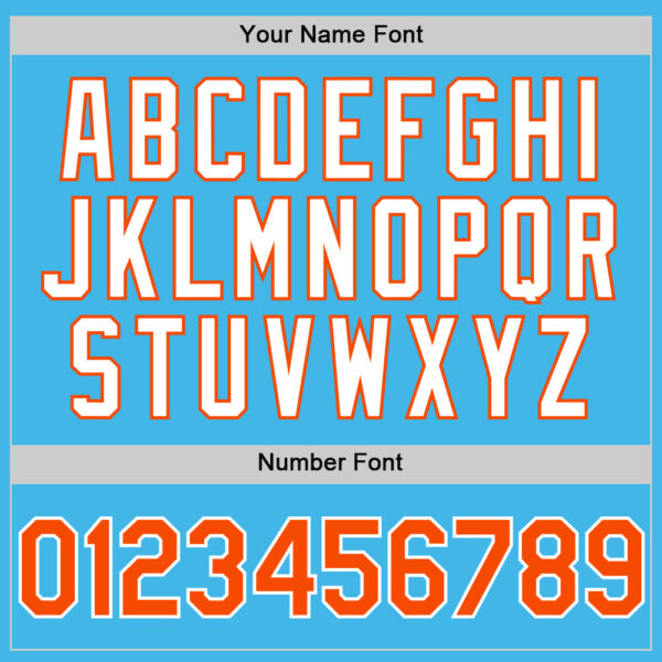 Custom Sky Blue Orange-White 3D Pattern Design Gradient Style Twinkle Star Authentic Baseball Jersey