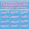 Custom Sky Blue Pink-White 3D Pattern Design Gradient Style Twinkle Star Authentic Baseball Jersey