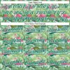 Custom White Kelly Green 3D Pattern Design Animal Flamingo And Hawaii Palm Leaves Authentic Baseball Jersey